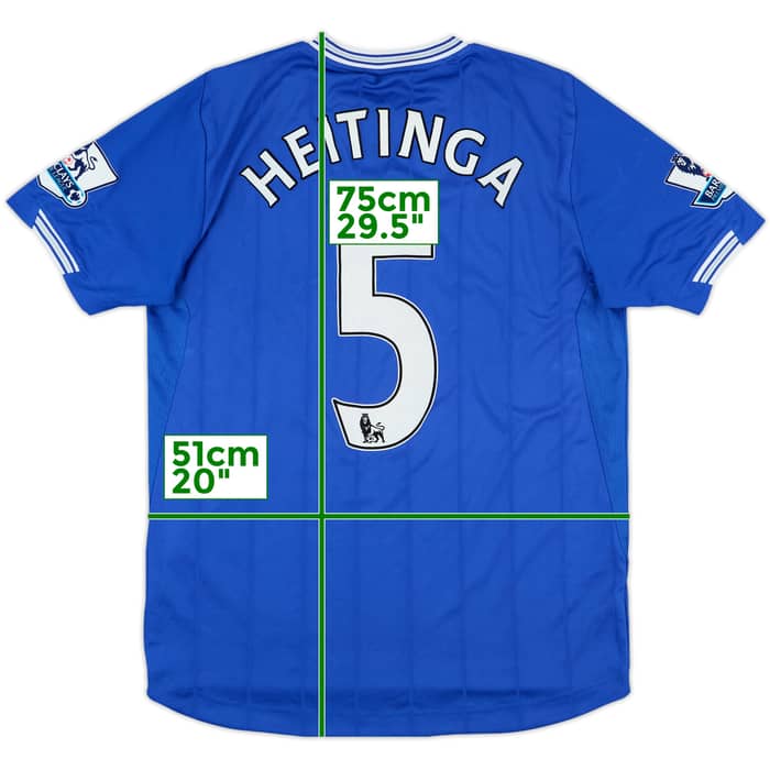 2009-10 Everton Home Shirt Heitinga #5 - 8/10 -(M)