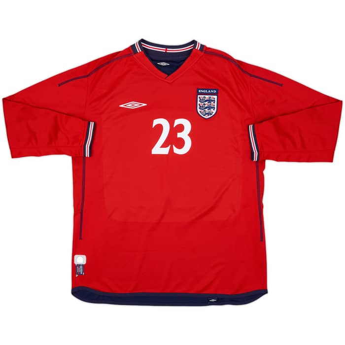 2002-04 England Away L/S Shirt Rooney #23 - 8/10 - (L)