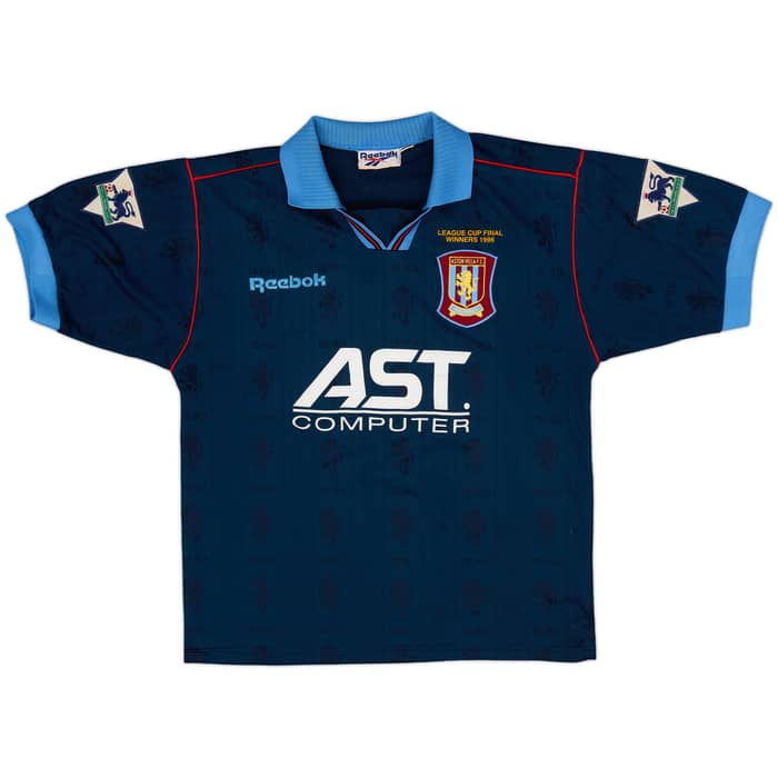 1995-97 Aston Villa Away Full Kit Yorke #18 - 9/10 - (S)