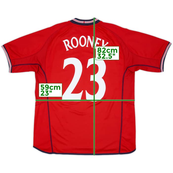 2002-04 England Away Shirt Rooney #23 - 6/10 - (L)