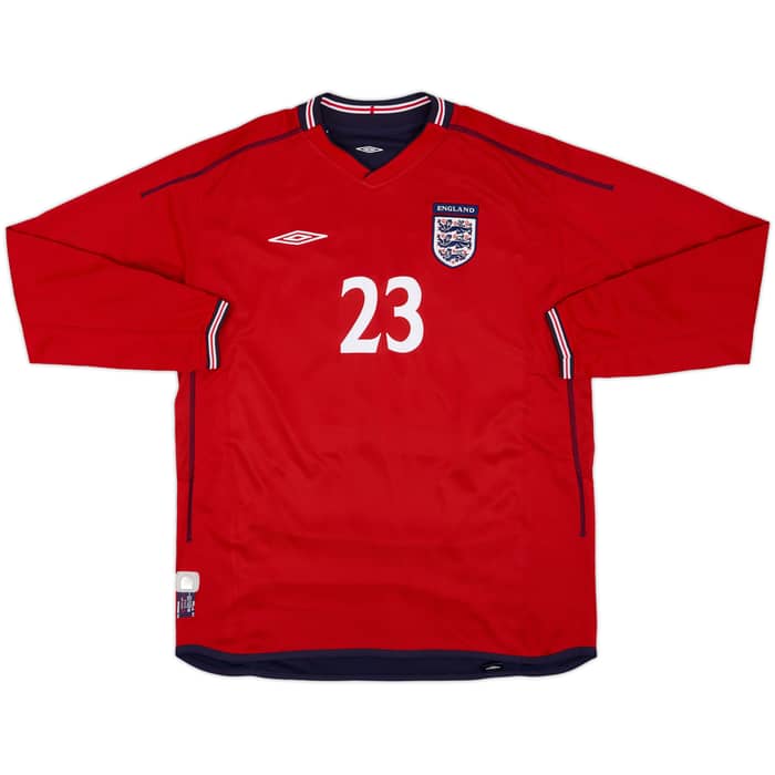 2002-04 England Away L/S Shirt Rooney #23 - 8/10 - (L)