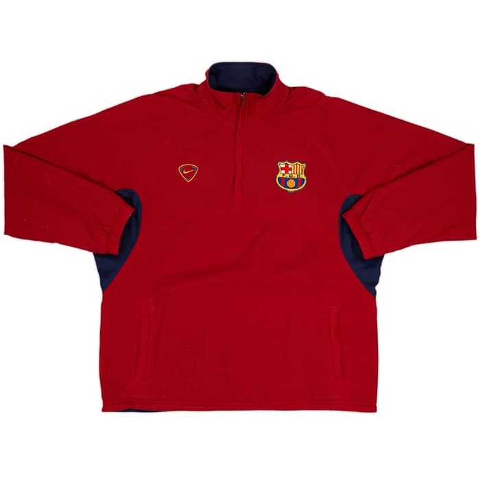 2000-01 Barcelona Nike Reversible 1/4 Zip Drill Top - 8/10 - (3XL)