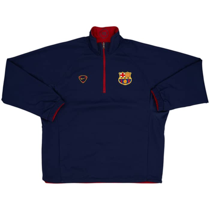2000-01 Barcelona Nike Reversible 1/4 Zip Drill Top - 8/10 - (3XL)
