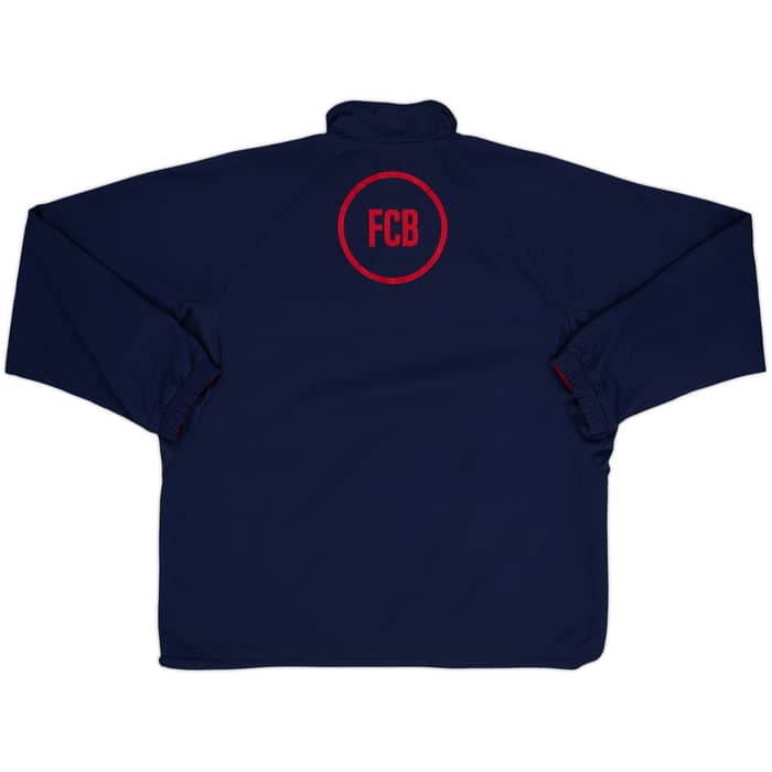 2000-01 Barcelona Nike Reversible 1/4 Zip Drill Top - 8/10 - (3XL)