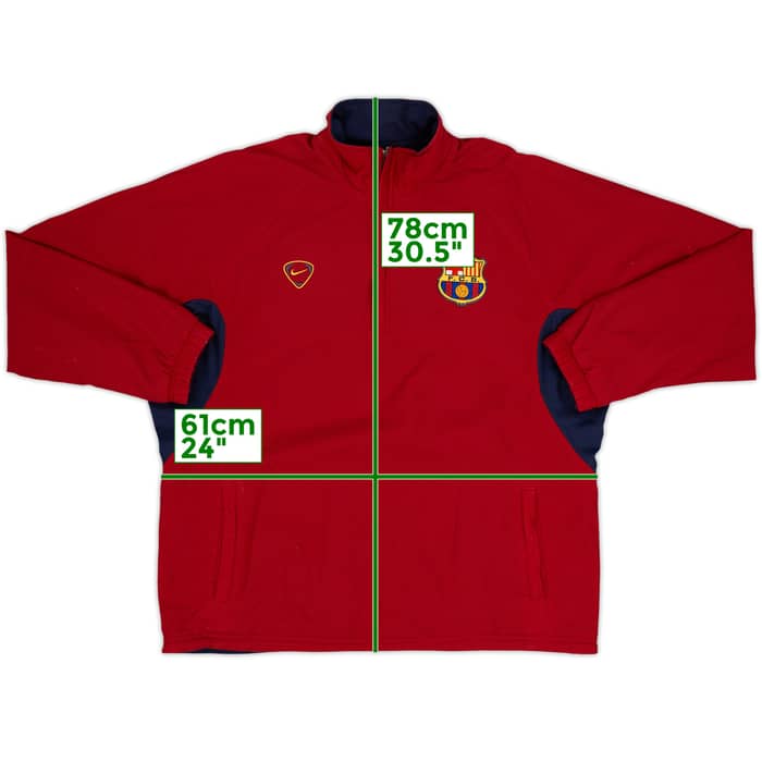 2000-01 Barcelona Nike Reversible 1/4 Zip Drill Top - 8/10 - (3XL)