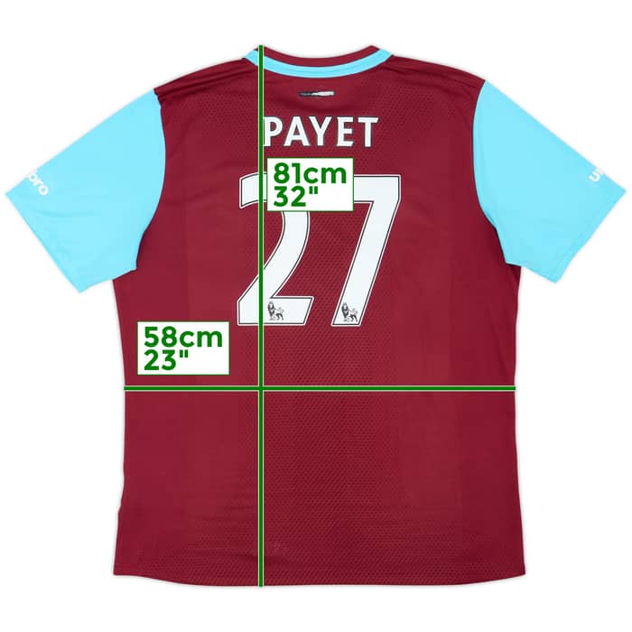 2015-16 West Ham 'Boleyn' Home Shirt Payet #27 - 7/10 - (XXL)
