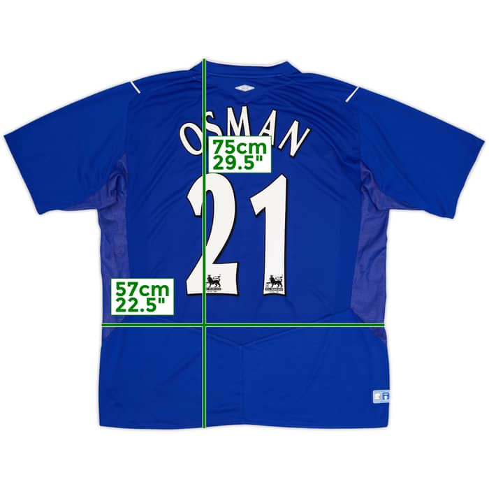 2004-05 Everton Home Shirt Osman #21 - 7/10 - (XL)