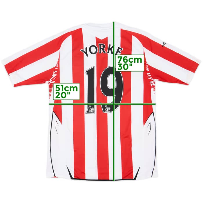 2007-08 Sunderland Home Shirt Yorke #19 - 7/10 - (L)