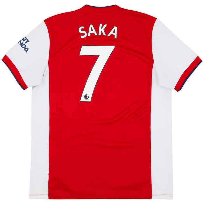 2021-22 Arsenal Home Shirt Saka #7 - 7/10 - (XL)