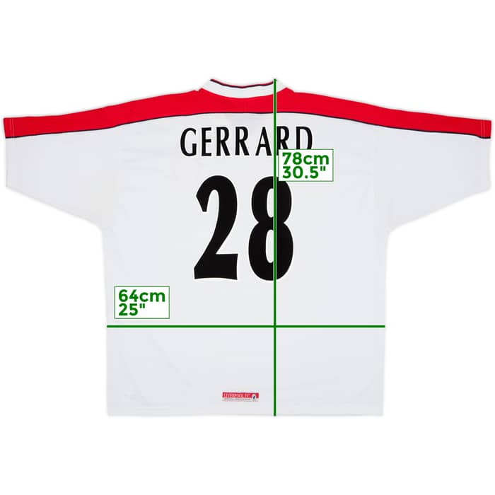 1998-99 Liverpool Away Shirt Gerrard #28 - 7/10 - (XXL)