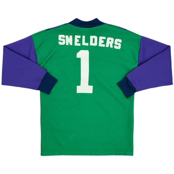 1994-95 Aberdeen Squad Signed GK Shirt Snelders #1 - 8/10 - (XS)