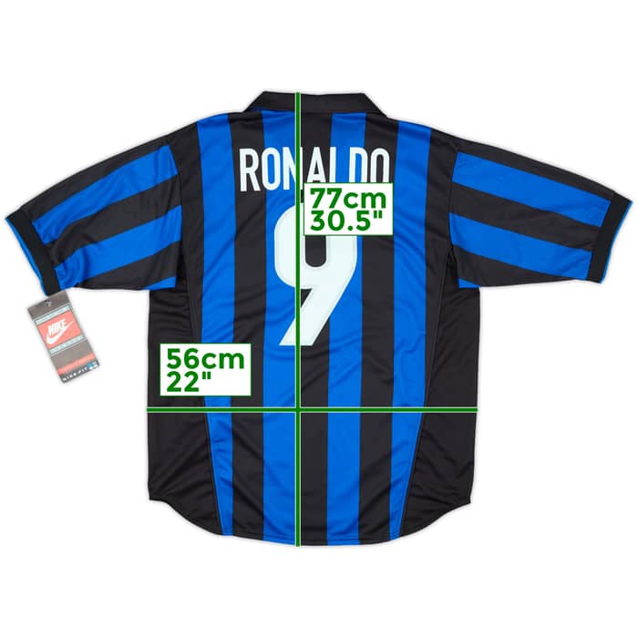 1998-99 Inter Milan Home Shirt Ronaldo #9 (M)