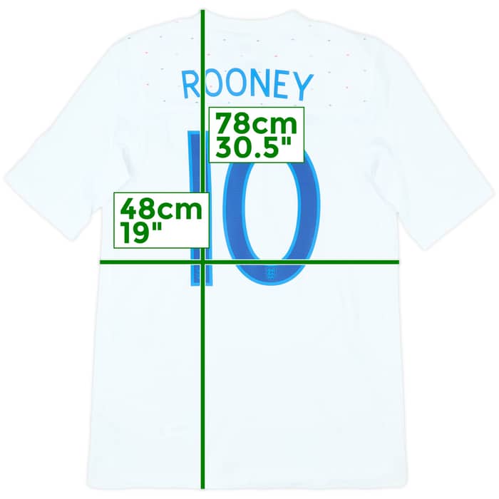 2010-11 England Home Shirt Rooney #10 (M)