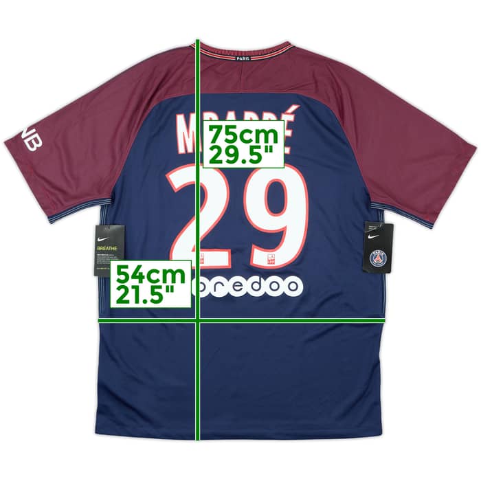 2017-18 Paris Saint-Germain Home Shirt Mbappe #29 (L)