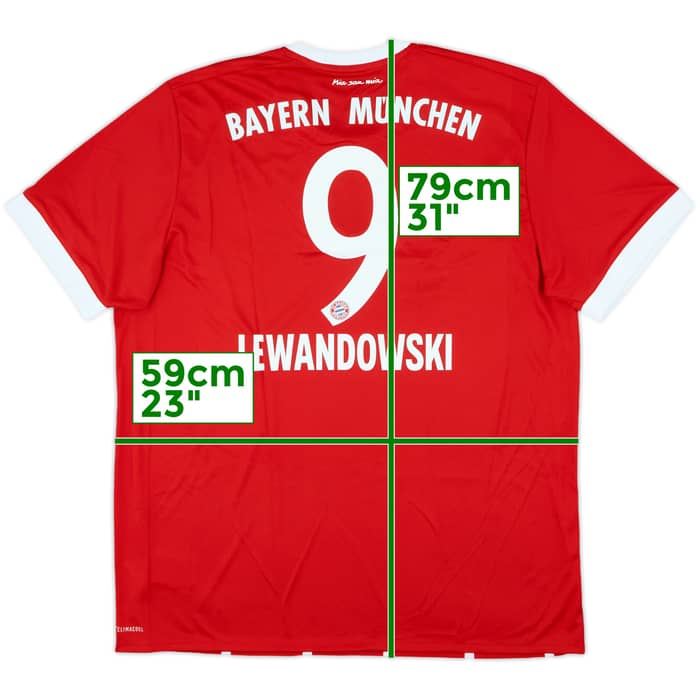 2017-18 Bayern Munich Home Shirt Lewandowski #9 (XL)