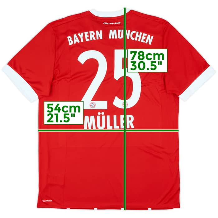 2017-18 Bayern Munich Home Shirt Muller #25 (L)