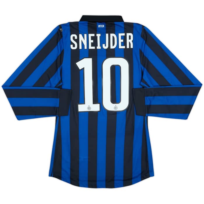 2011-12 Inter Milan Player Issue Home L/S Shirt Sneijder #10 (S)