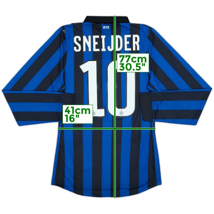 2011-12 Inter Milan Player Issue Home L/S Shirt Sneijder #10 (S)