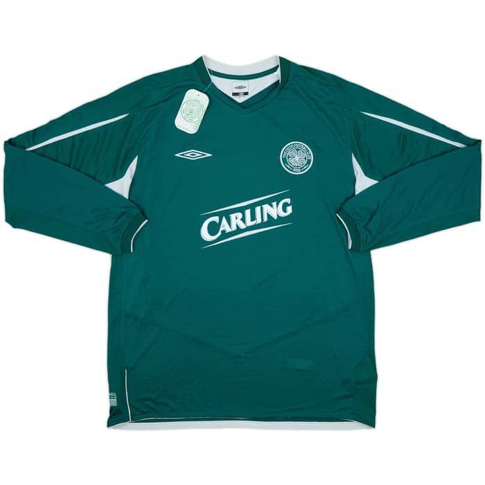 2004-05 Celtic Away L/S Shirt Juninho #7 (XL)