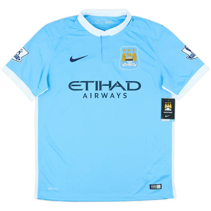 2015-16 Manchester City Home Shirt Kun Aguero #16 (L)