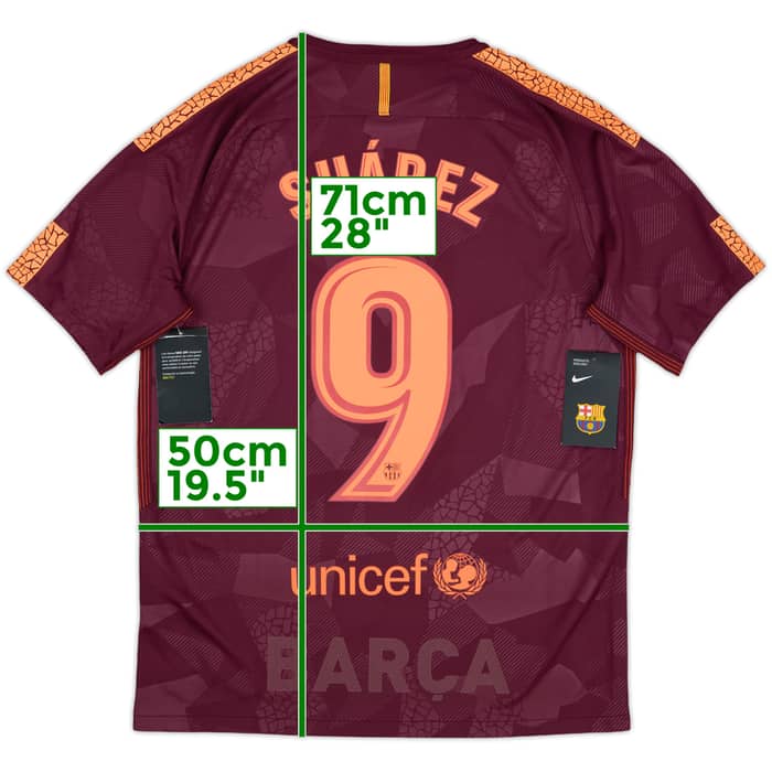 2017-18 Barcelona Third Shirt Suarez #9 (M)