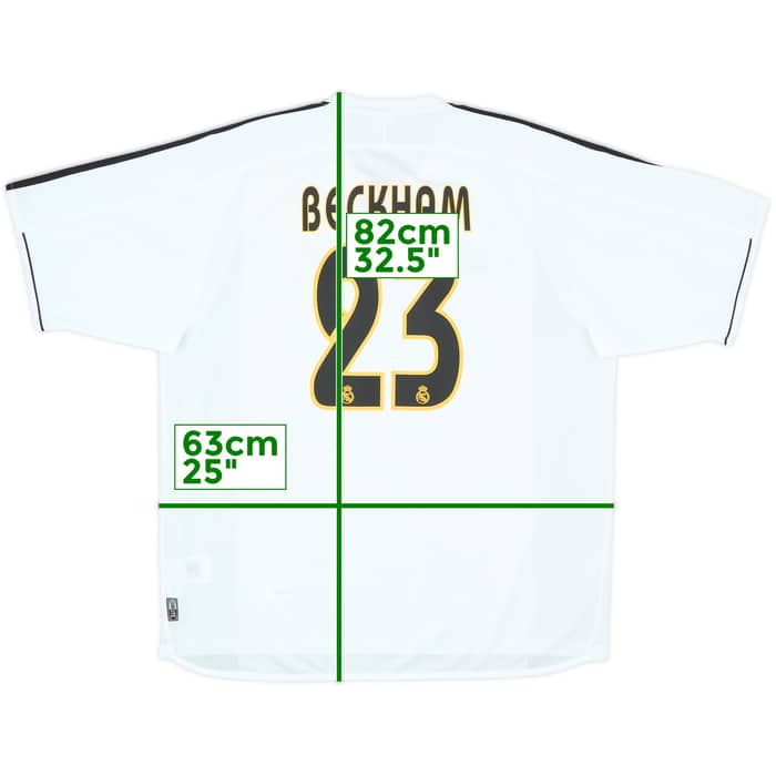 2003-04 Real Madrid Home Shirt Beckham #23 (XL)