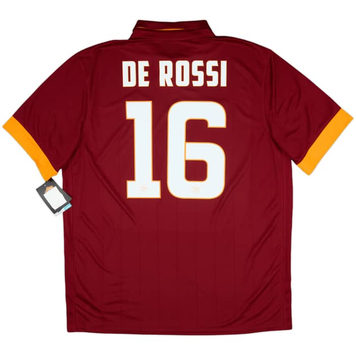 2014-15 Roma Home Shirt De Rossi #16 (XL)