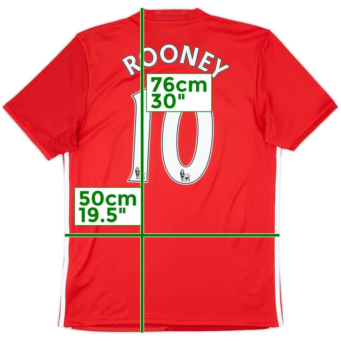 2016-17 Manchester United Home Shirt Rooney #10 (M)