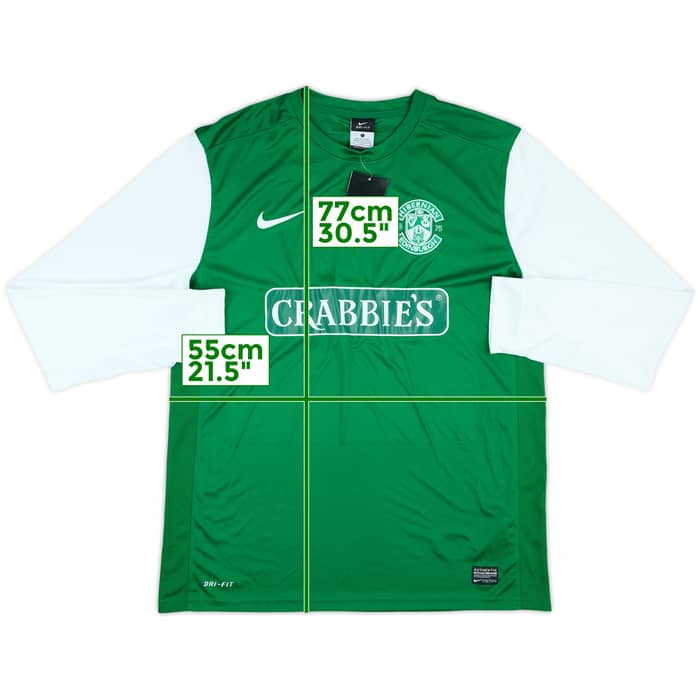 2013-14 Hibernian Home L/S Shirt (L)