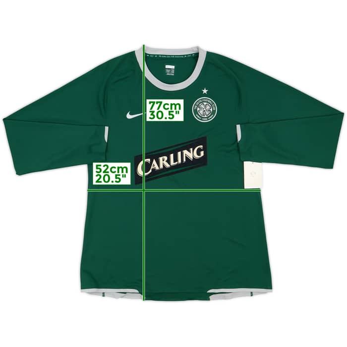 2007-08 Celtic Player Issue Away L/S Shirt (L)