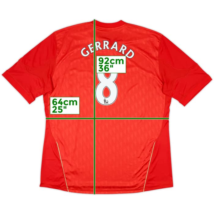 2010-12 Liverpool Home Shirt Gerrard #8 (3XL)