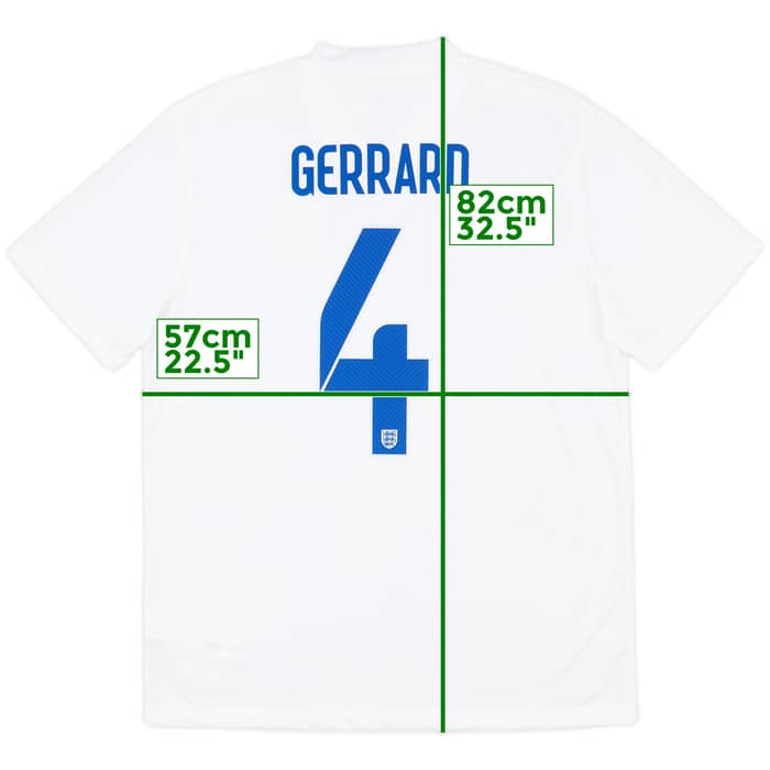 2014-15 England Home Shirt Gerrard #4 (L)