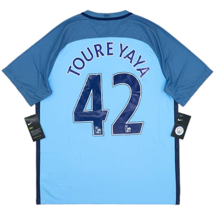 2016-17 Manchester City Home Shirt Toure Yaya #42 (L)