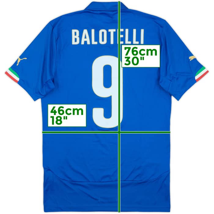 2014-15 Italy Home Shirt Balotelli #9 (M)