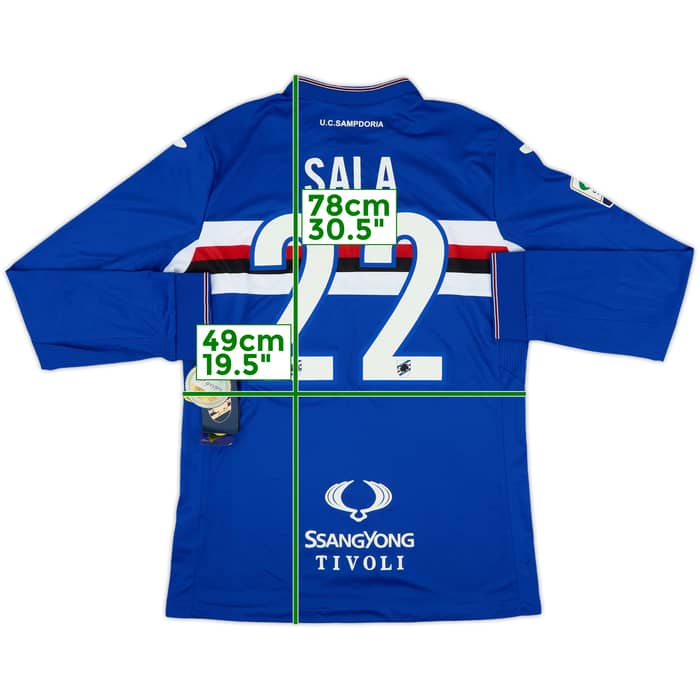 2015-16 Sampdoria Home L/S Shirt Sala #22 (L)