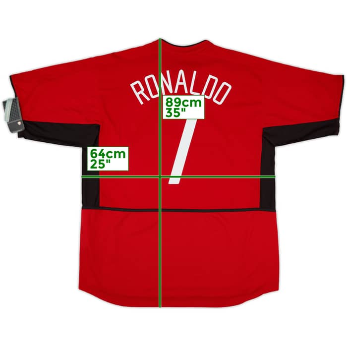 2002-04 Manchester United Home Shirt Ronaldo #7 (XXL)