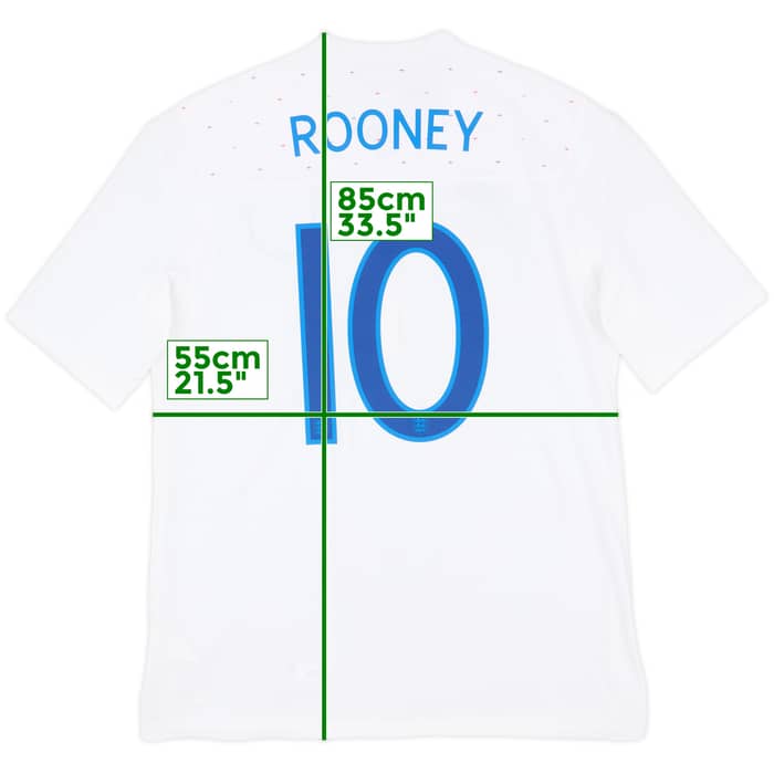 2010-11 England Home Shirt Rooney #10 (L)
