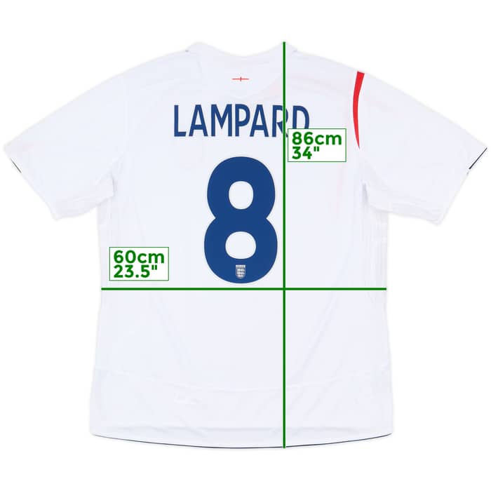 2005-07 England Home Shirt Lampard #8 (XL)