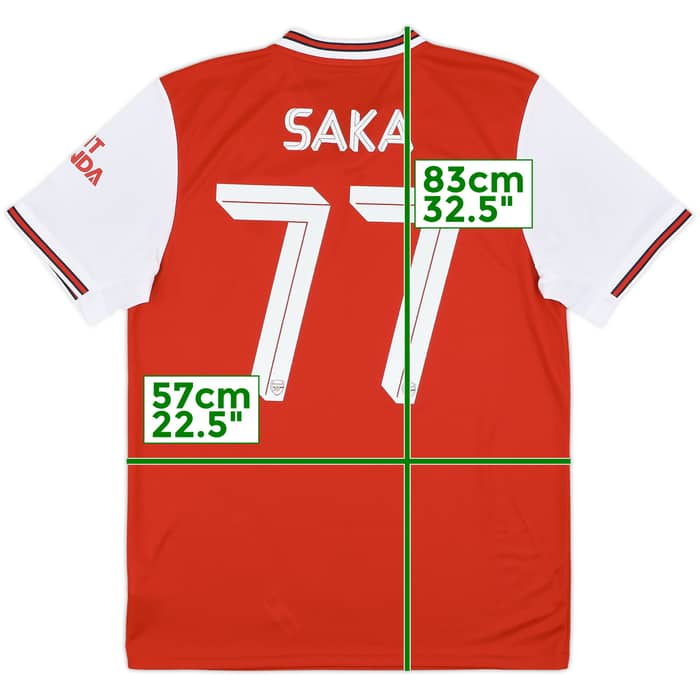 2019-20 Arsenal Home Shirt Saka #77 (L)
