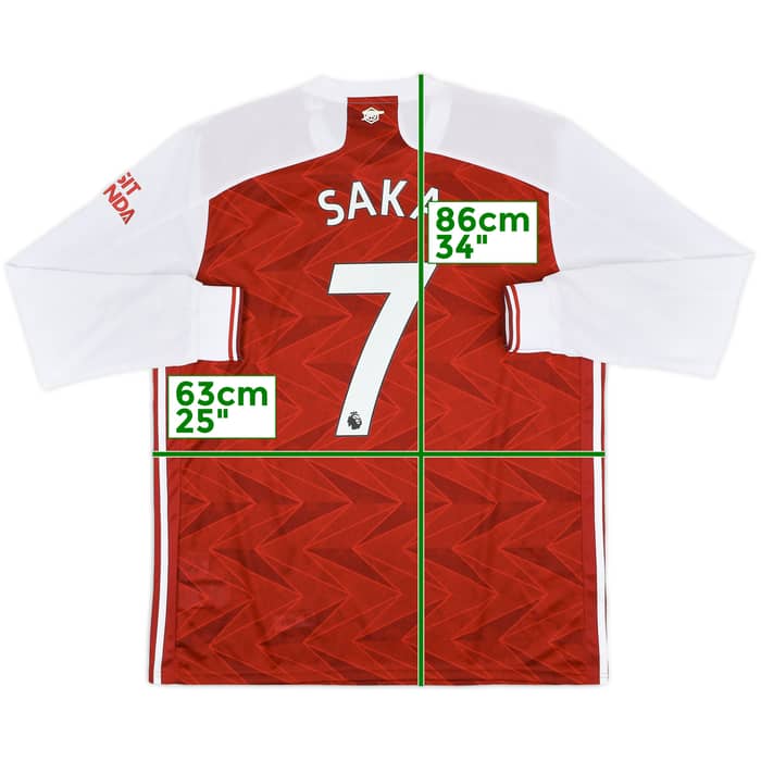 2020-21 Arsenal Home L/S Shirt Saka #7 (XL)