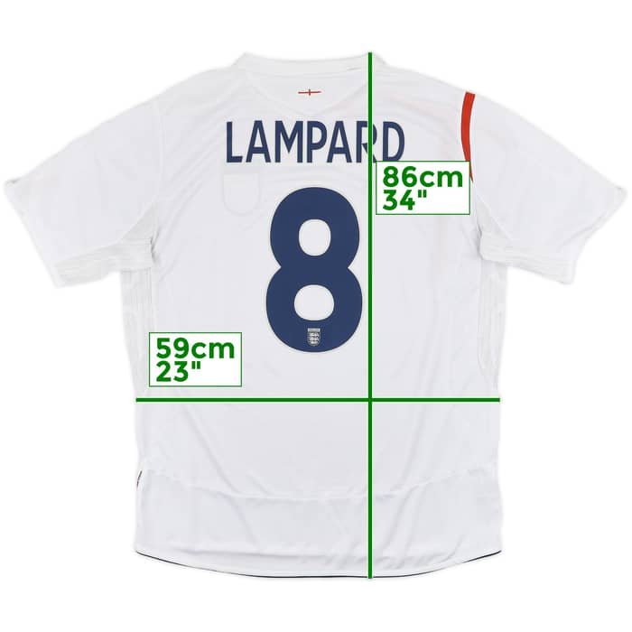 2005-07 England Home Shirt Lampard #8 (XL)