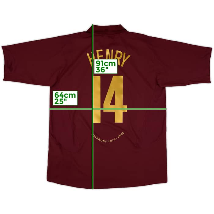 2005-06 Arsenal Home Shirt Henry #14 (XXL)