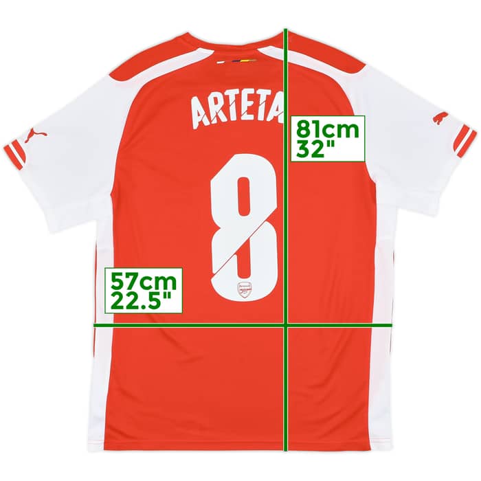 2014-15 Arsenal Home Shirt Arteta #8 (L)