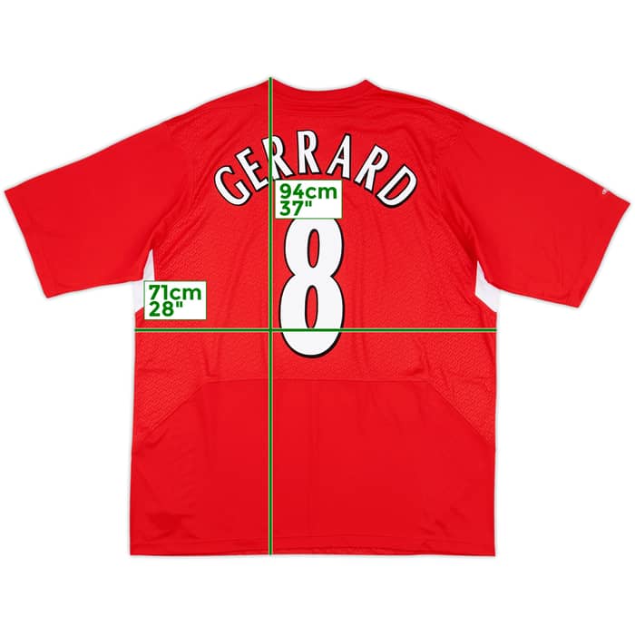 2004-06 Liverpool Home Shirt Gerrard #8 (XL)