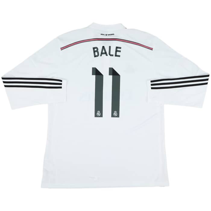 2014-15 Real Madrid Home L/S Shirt Bale #11 (XXL)
