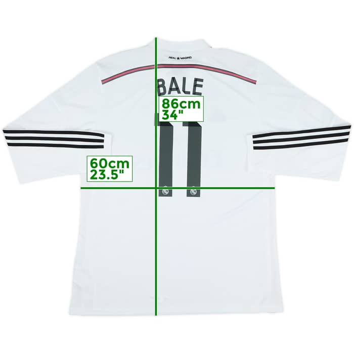2014-15 Real Madrid Home L/S Shirt Bale #11 (XXL)