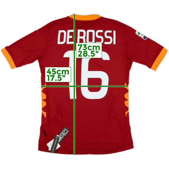 2011-12 Roma Home Shirt De Rossi #16 (M)