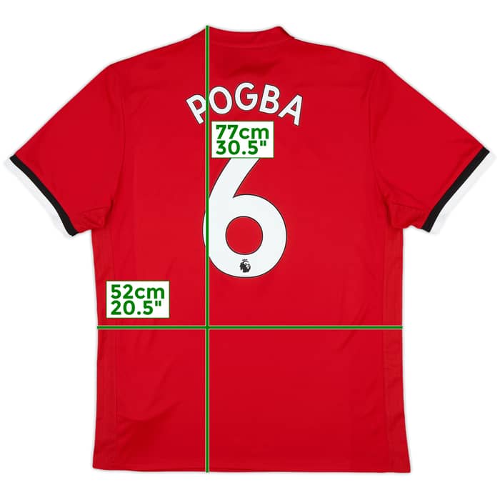 2017-18 Manchester United Home Shirt Pogba #6 (L)