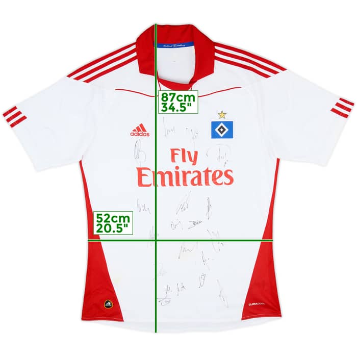 2010-11 Hamburg Squad Signed Home Shirt - 6/10 - (L)