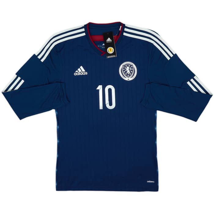 2014-15 Scotland Player Issue Home L/S Shirt Naismith #10 (S)